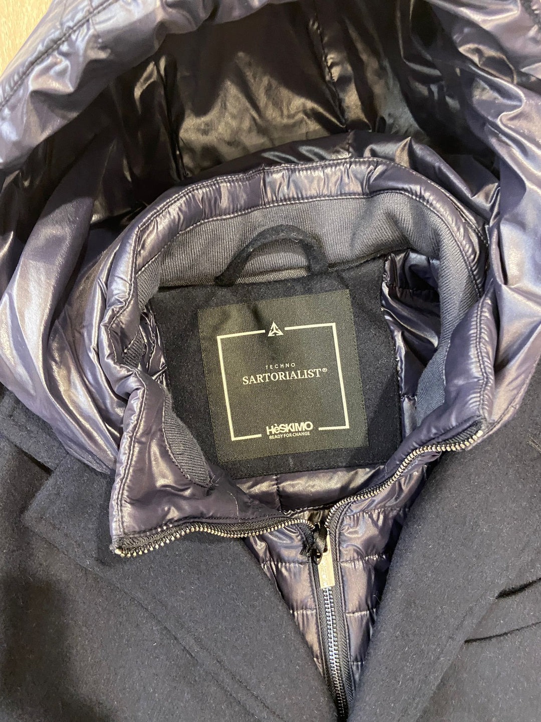 TAILORED BLUE TWILL COAT