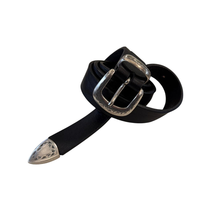 BLACK HEAD LEATHER BELT