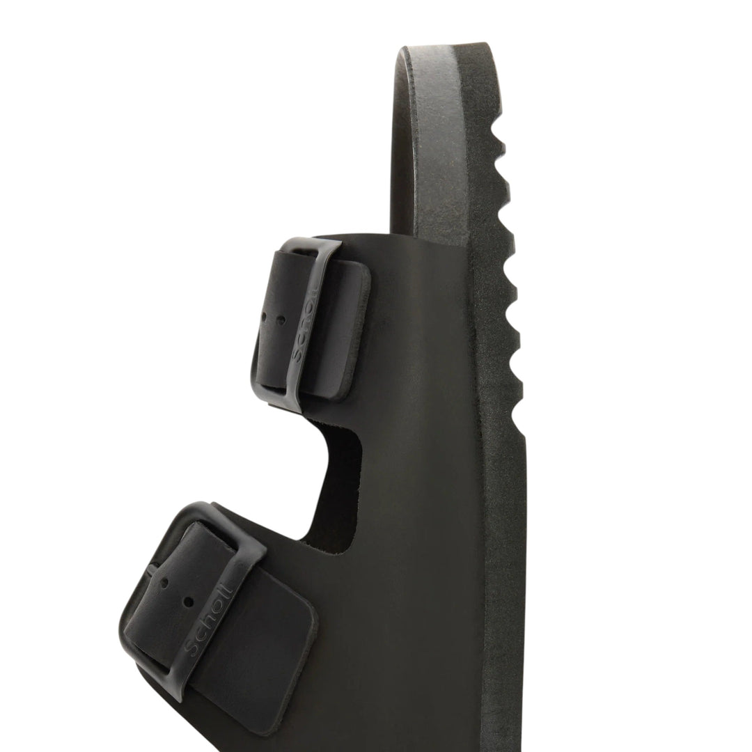 SANDALI JULIEN IN PELLE INGRASSATA NERO