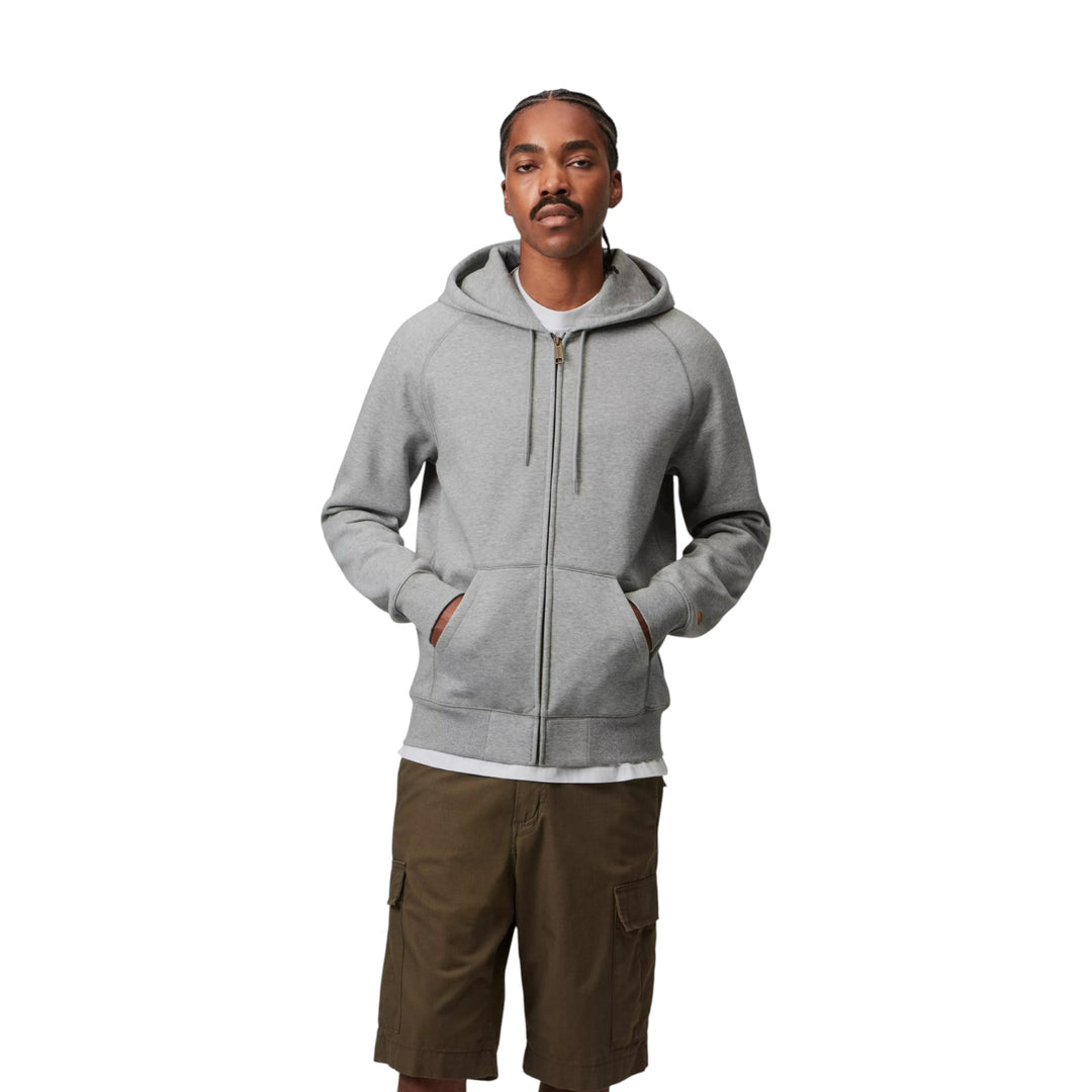 Hooded Chase Jacket Gray Heather / Gold