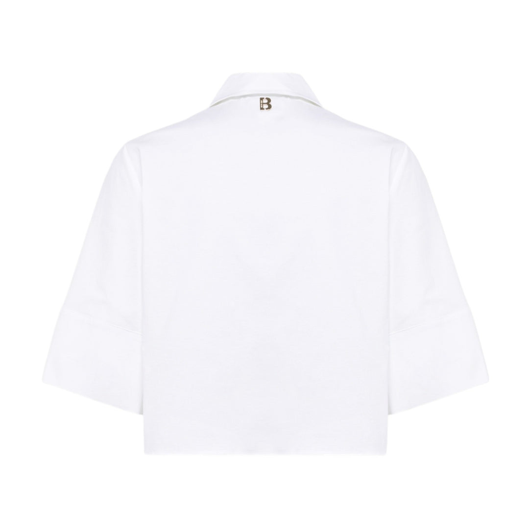 CAMICIA BOXY STAMPATO CELESTE
