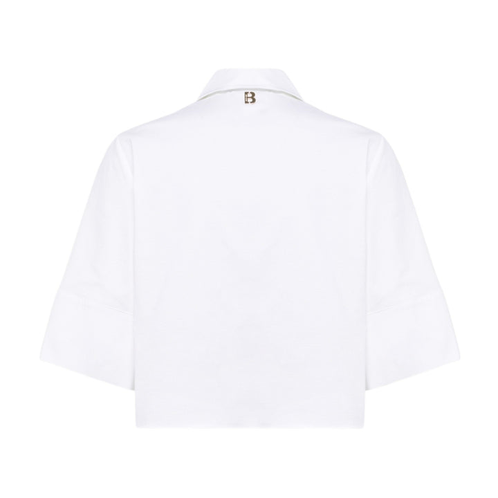 CAMICIA BOXY STAMPATO CELESTE