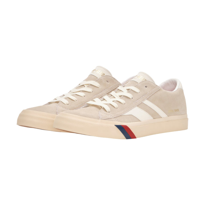 Royal Classic in Pelle Scamosciata Beige Bianco