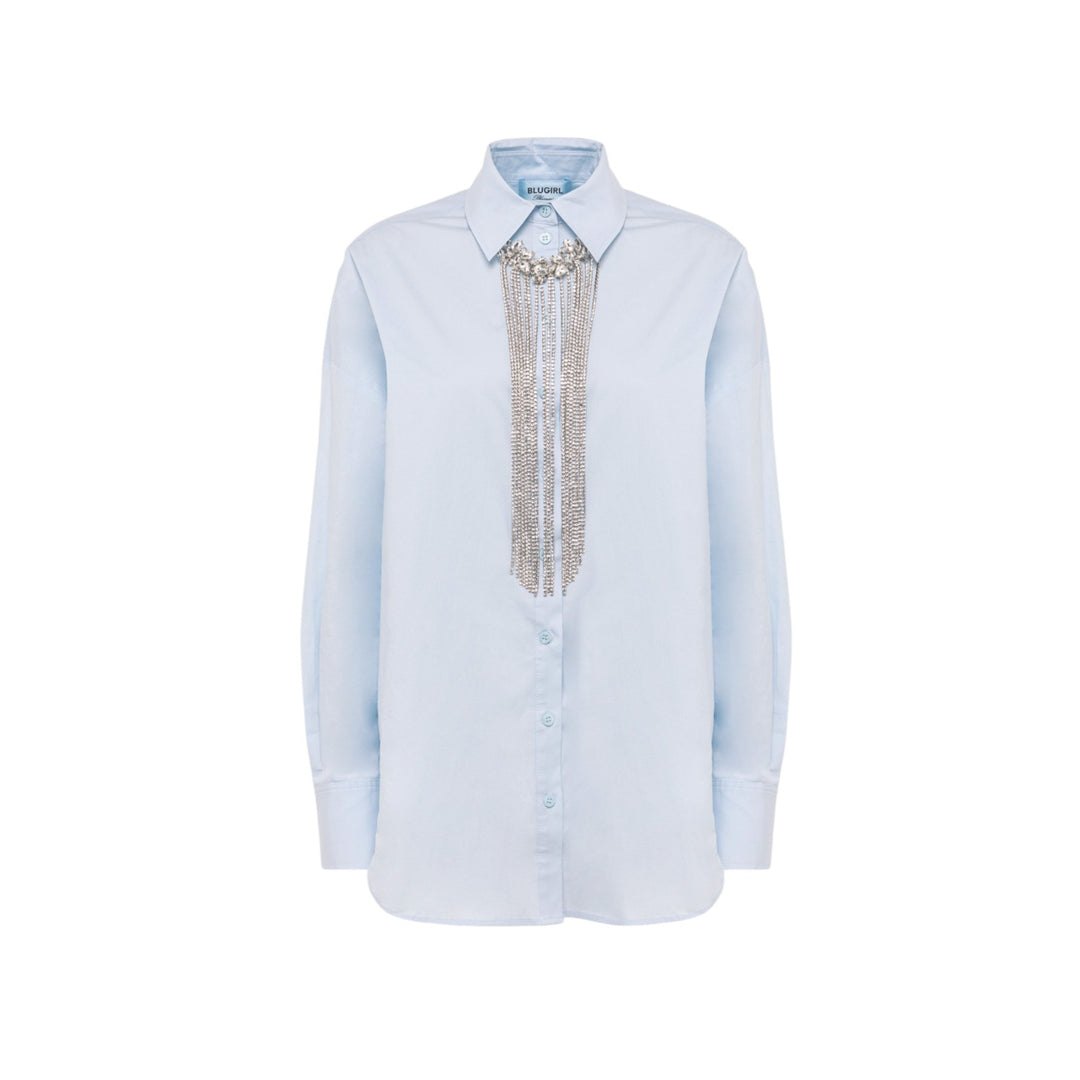CAMICIA OVER CRISTAL CIELO
