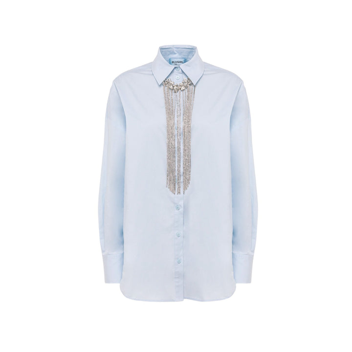 CAMICIA OVER CRISTAL CIELO