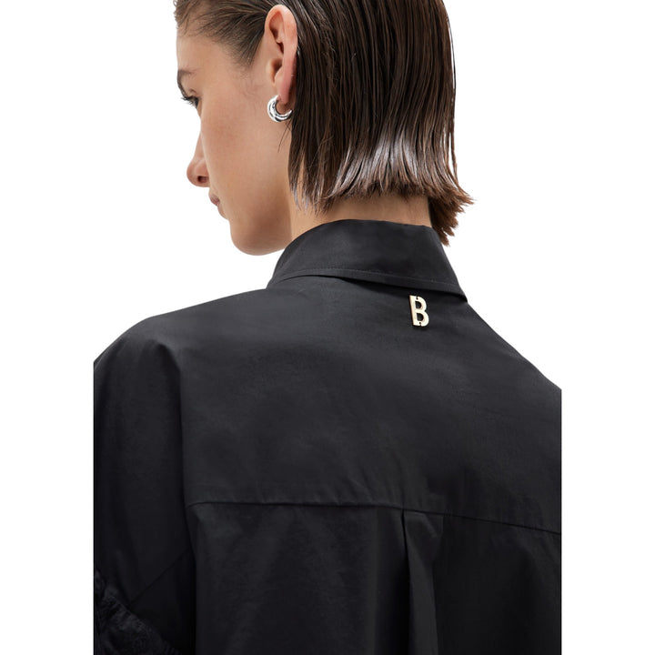 CAMICIA OVER RICAMATO NERO