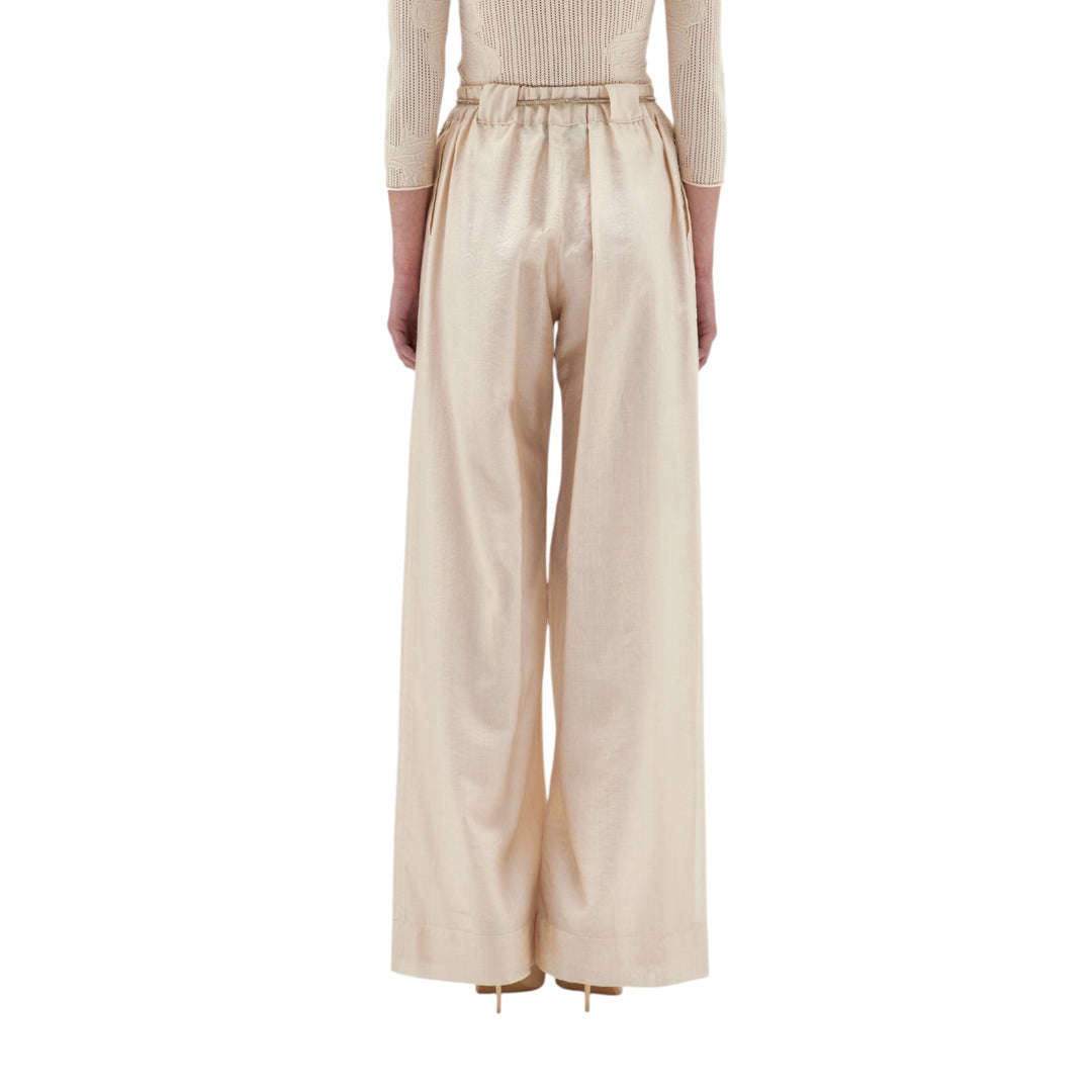 PANTALONE WIDE LEG TENCEL BEIGE