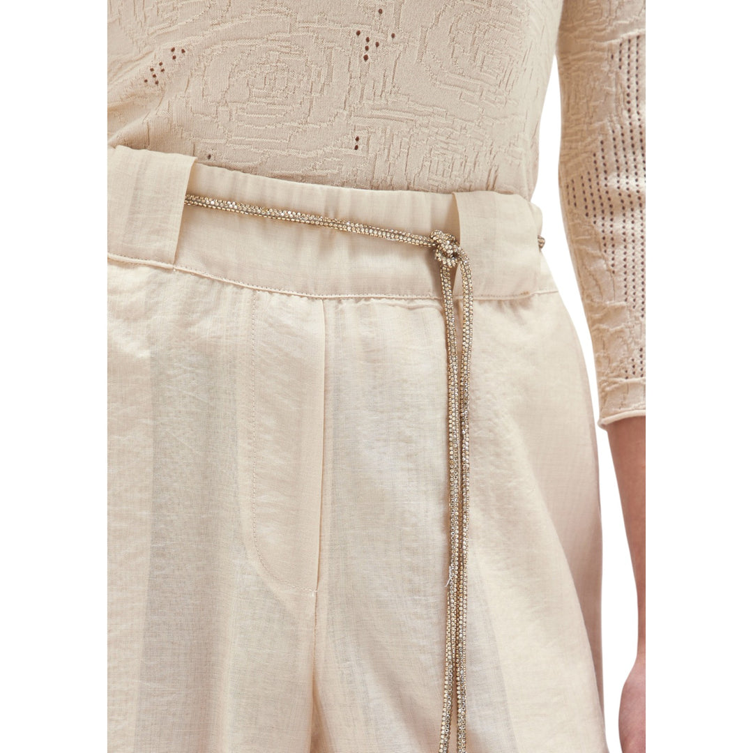 PANTALONE WIDE LEG TENCEL BEIGE