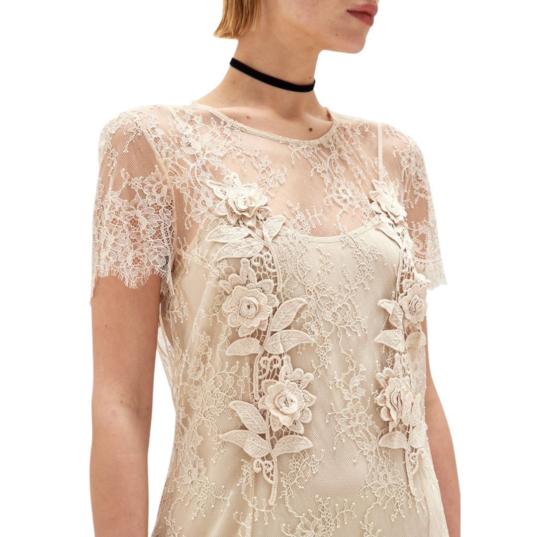 ABITO PIZZO PATCH BEIGE