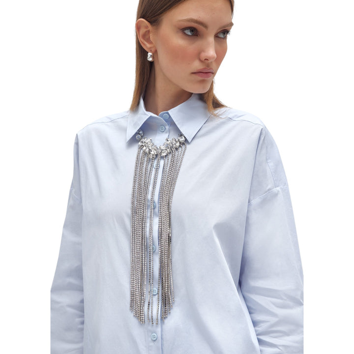 CAMICIA OVER CRISTAL CIELO