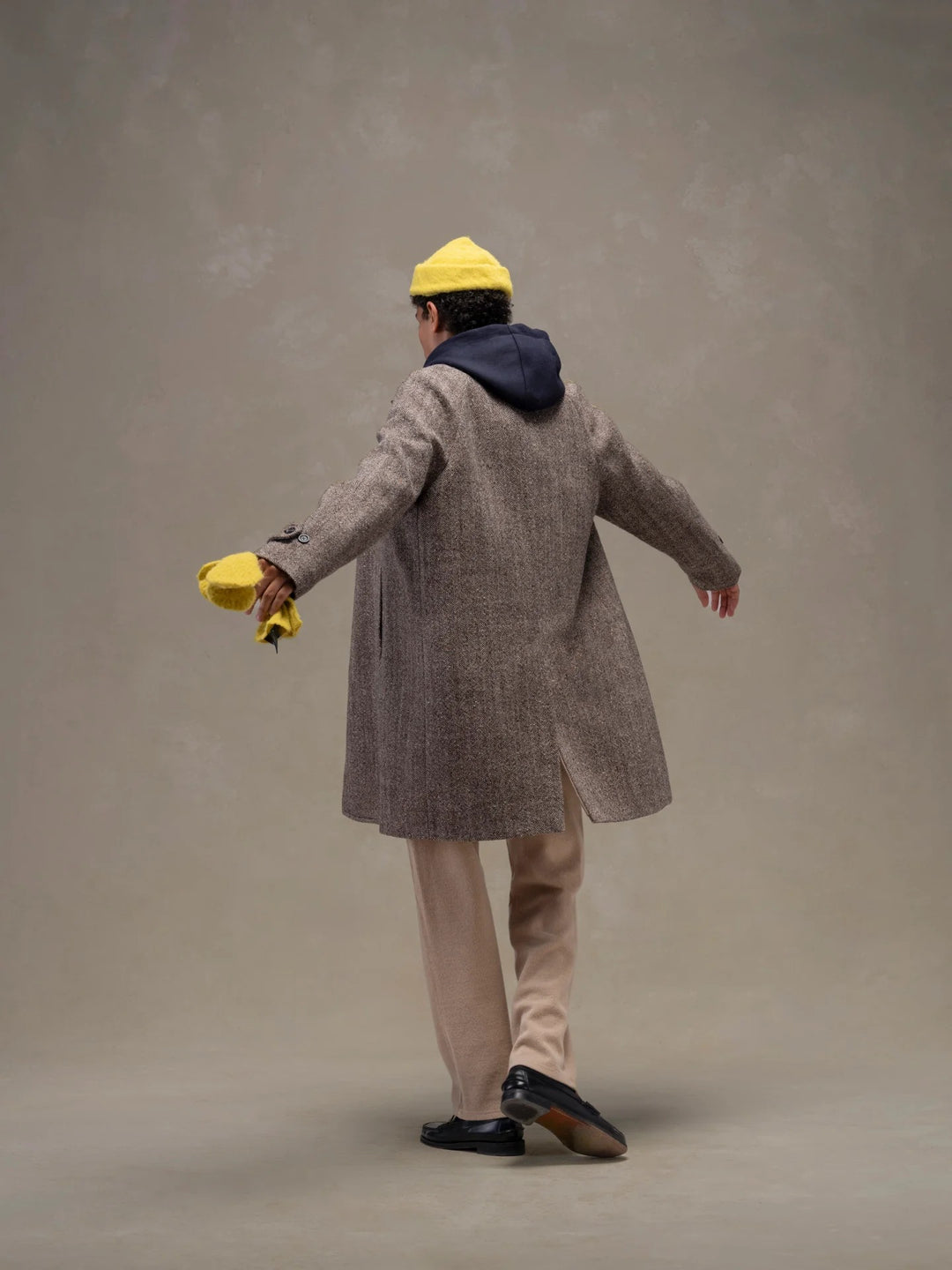 REGLAN COAT WOOL VIRGIN BARK