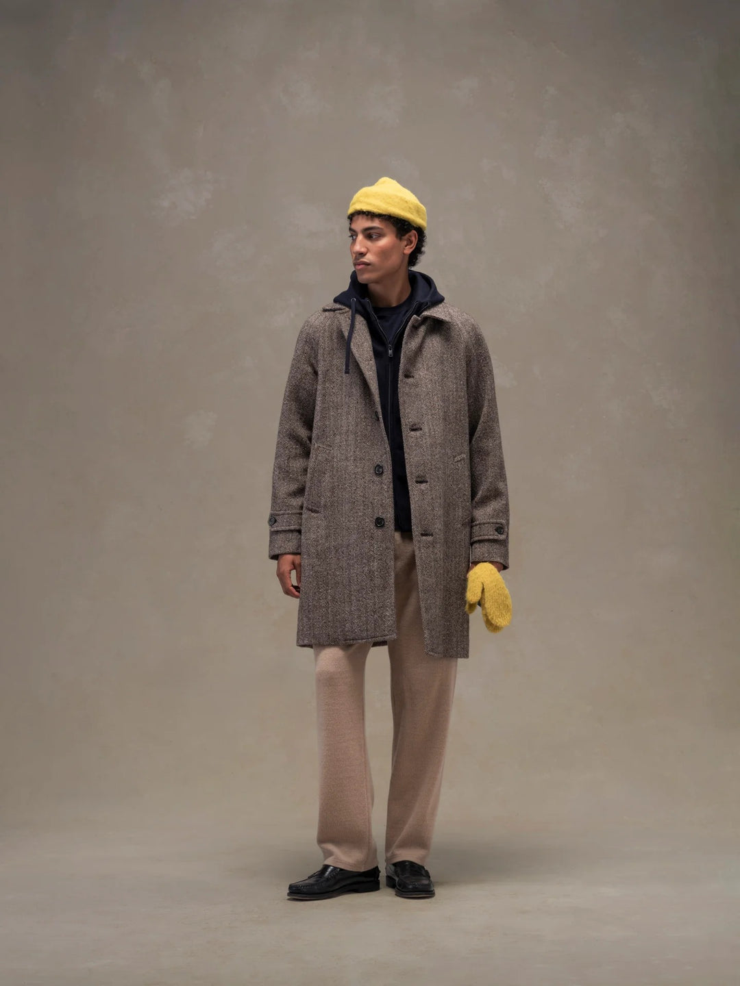 REGLAN COAT WOOL VIRGIN BARK