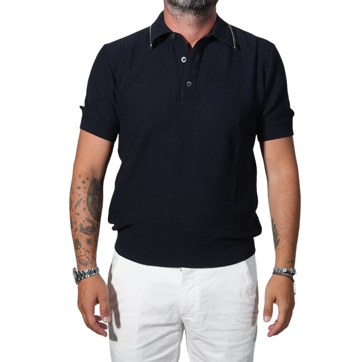 immagine-1-circolo-1901-polo-punto-traforato-cotone-blu-navy-maglieria-cn4419-blu-navy