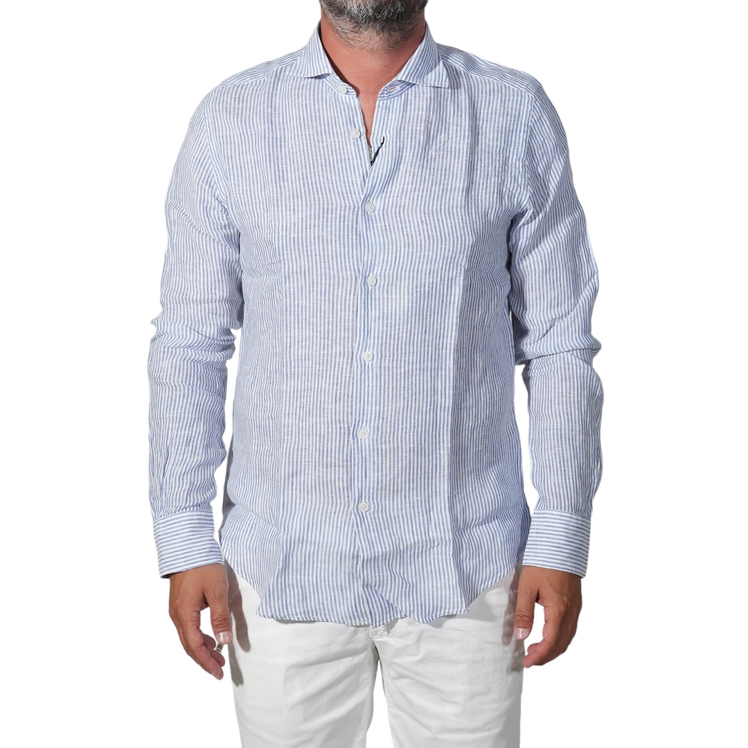 immagine-1-portofiori-camicia-lino-100-rigato-biancoblu-camicia-geranio-131-007