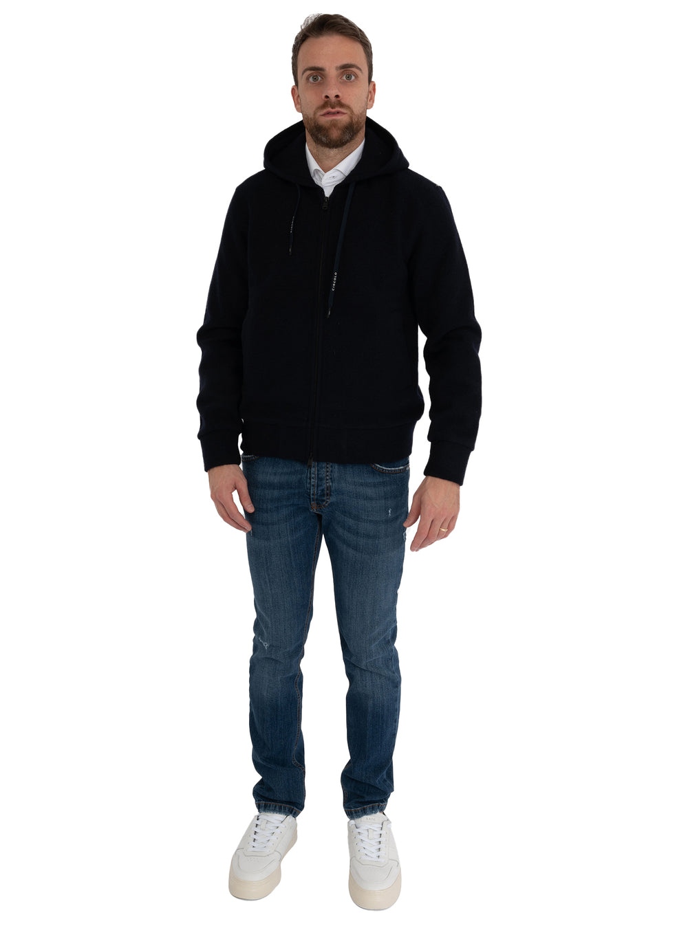 immagine-2-circolo-1901-giubotto-con-cappiuccio-in-lana-vergine-blu-navy-giacca-cn4599-hoodie-zip-blu