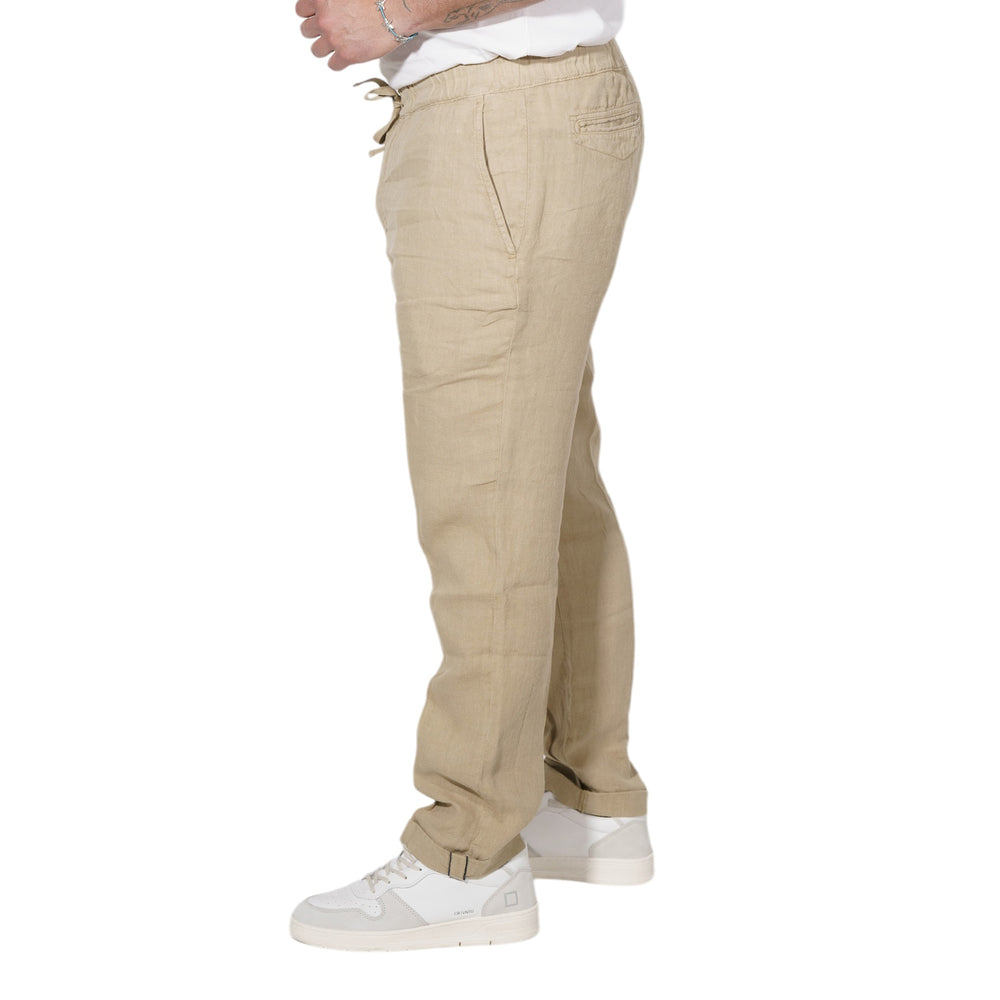 immagine-2-clark-pntalaccio-in-lino-beige-pantaloni-lewis-t036-khaki