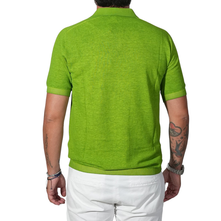 immagine-3-arovescio-polo-in-filo-cotone-verde-maglieria-s24m31012-elleboro