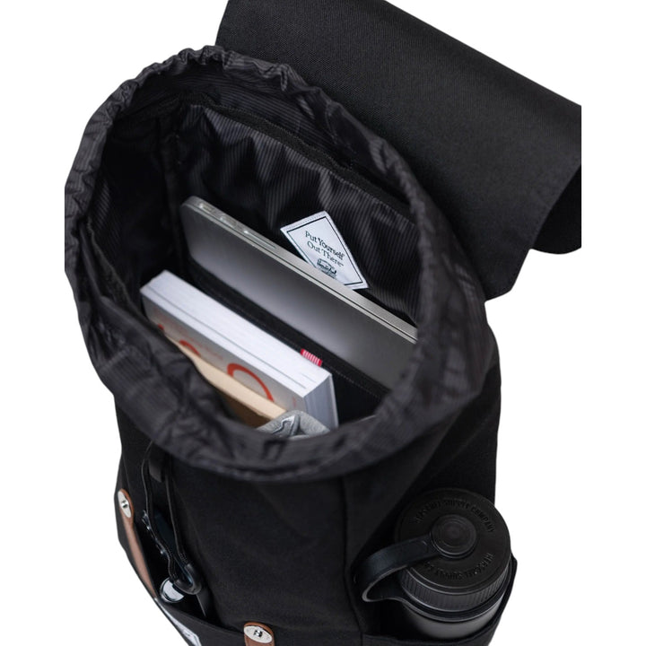 immagine-3-herschel-zaino-nylon-stinghe-pelle-nero-zaini-retreat-backpack-nero