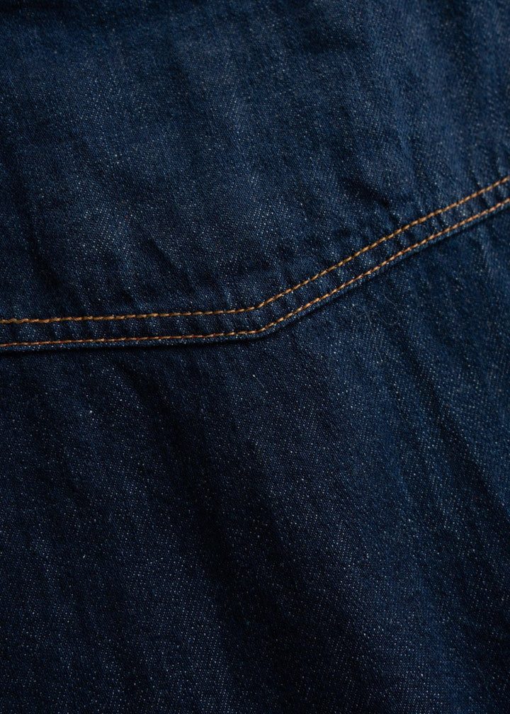 Iron and Resin SADDLEBACK SHIRT V2 DENIM INDIGO Blu - foto 5