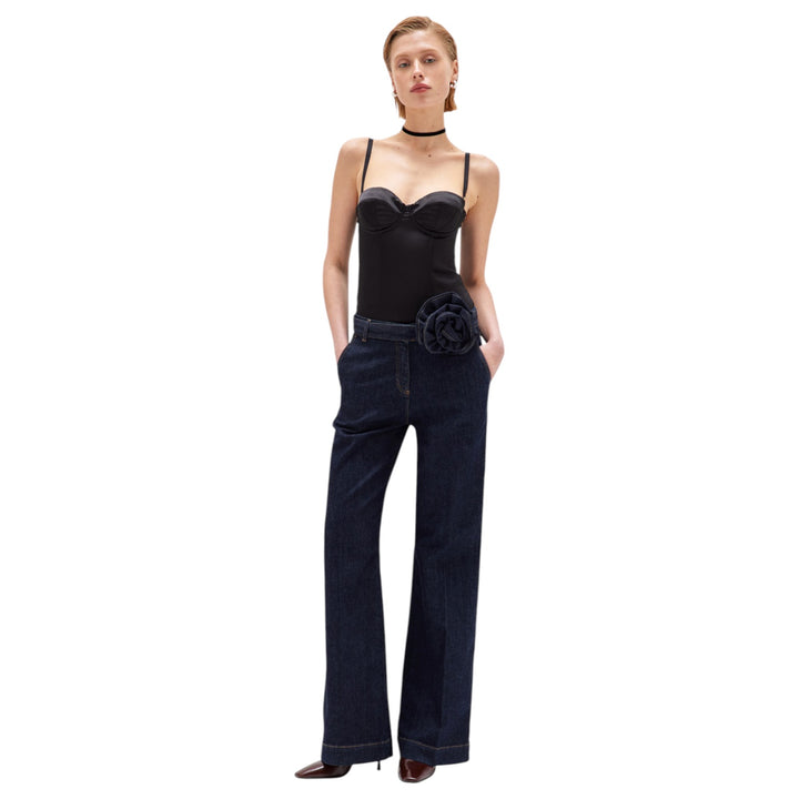 PANT. DENIM WIDE LEG SPILLA BLU