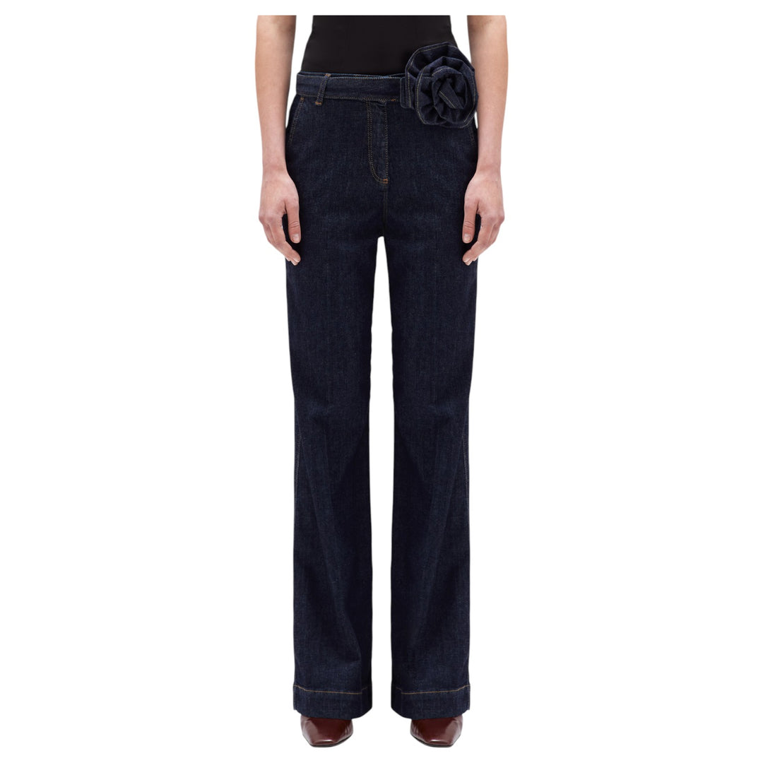 PANT. DENIM WIDE LEG SPILLA BLU
