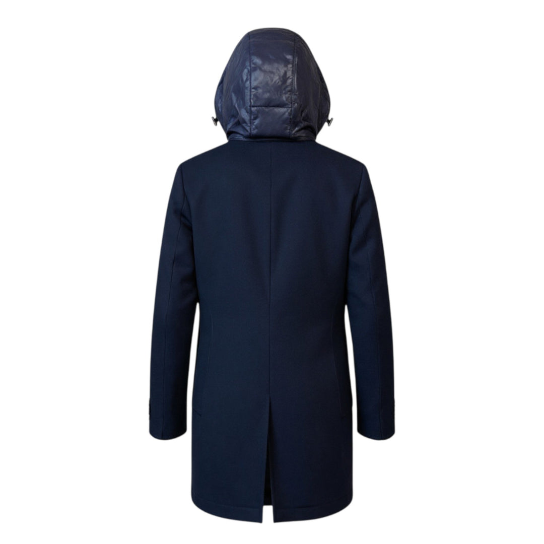 TAILORED BLUE TWILL COAT