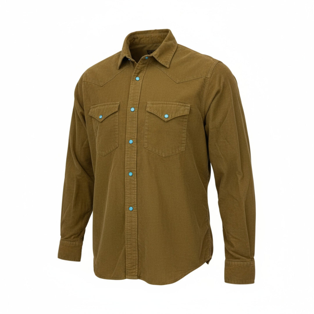 WESTERN VELVET SHIRT FLAGSTAFF COGNAC