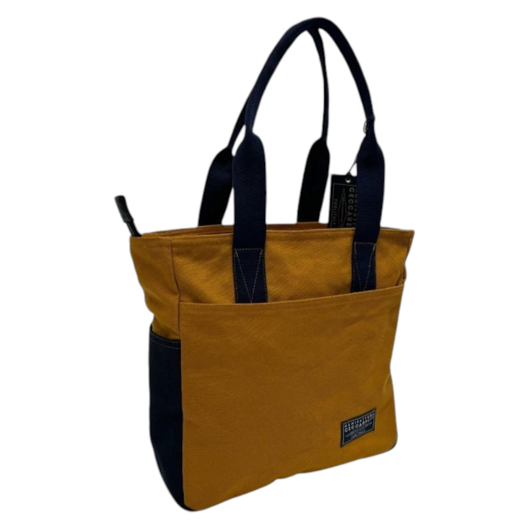 TWO-TONE SPICE/NAVY TOTE BAG