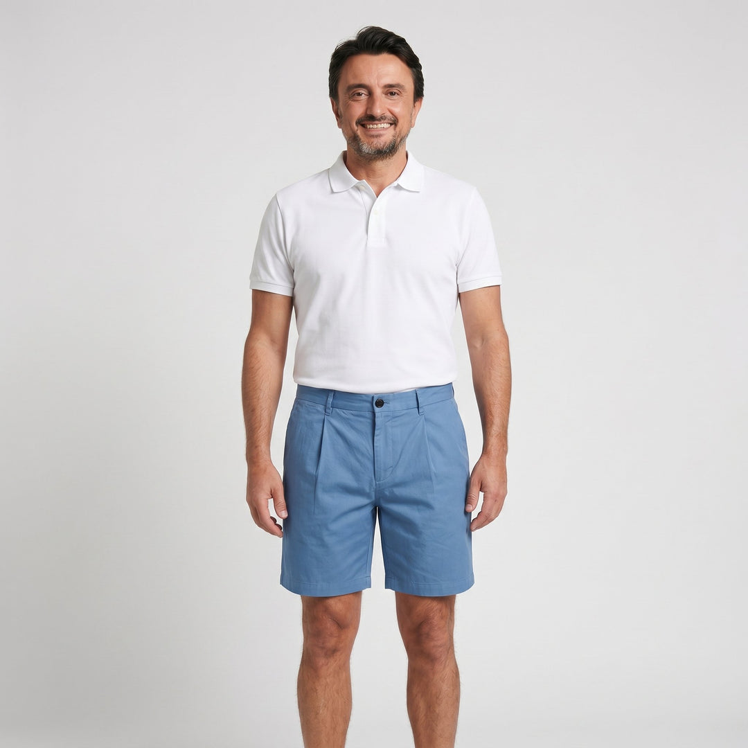 Quattro.Zero BERMUDA TASCA AMERICA UNA PENCIE IN COTONE AZZURRO Blu - foto 1