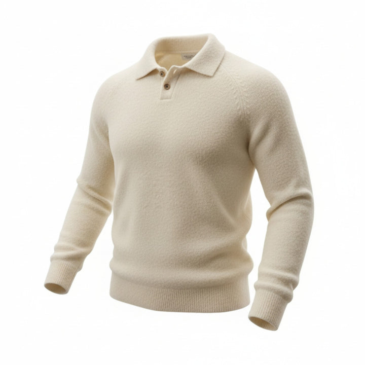 POLO IN LANA MERINO BIANCO