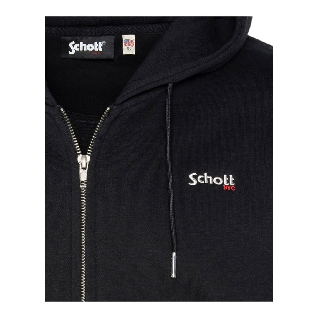 BLACK ZIP-UP HOODIE