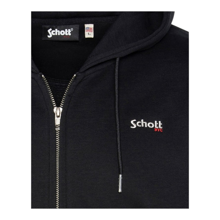 BLACK ZIP-UP HOODIE