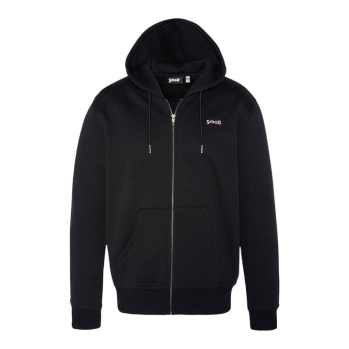 BLACK ZIP-UP HOODIE