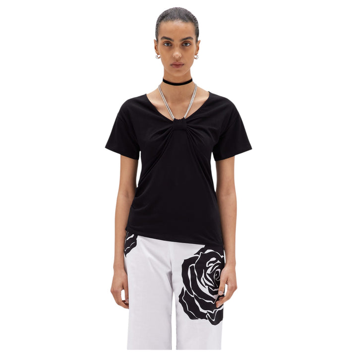 T-SHIRT COULISSE CRIST NERO