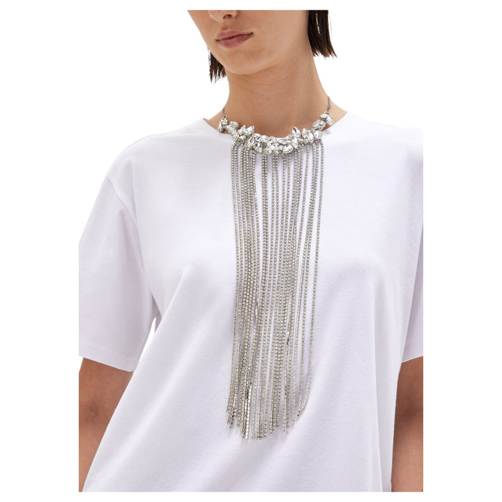 T-SHIRT COTONE COLLANA BIANCO