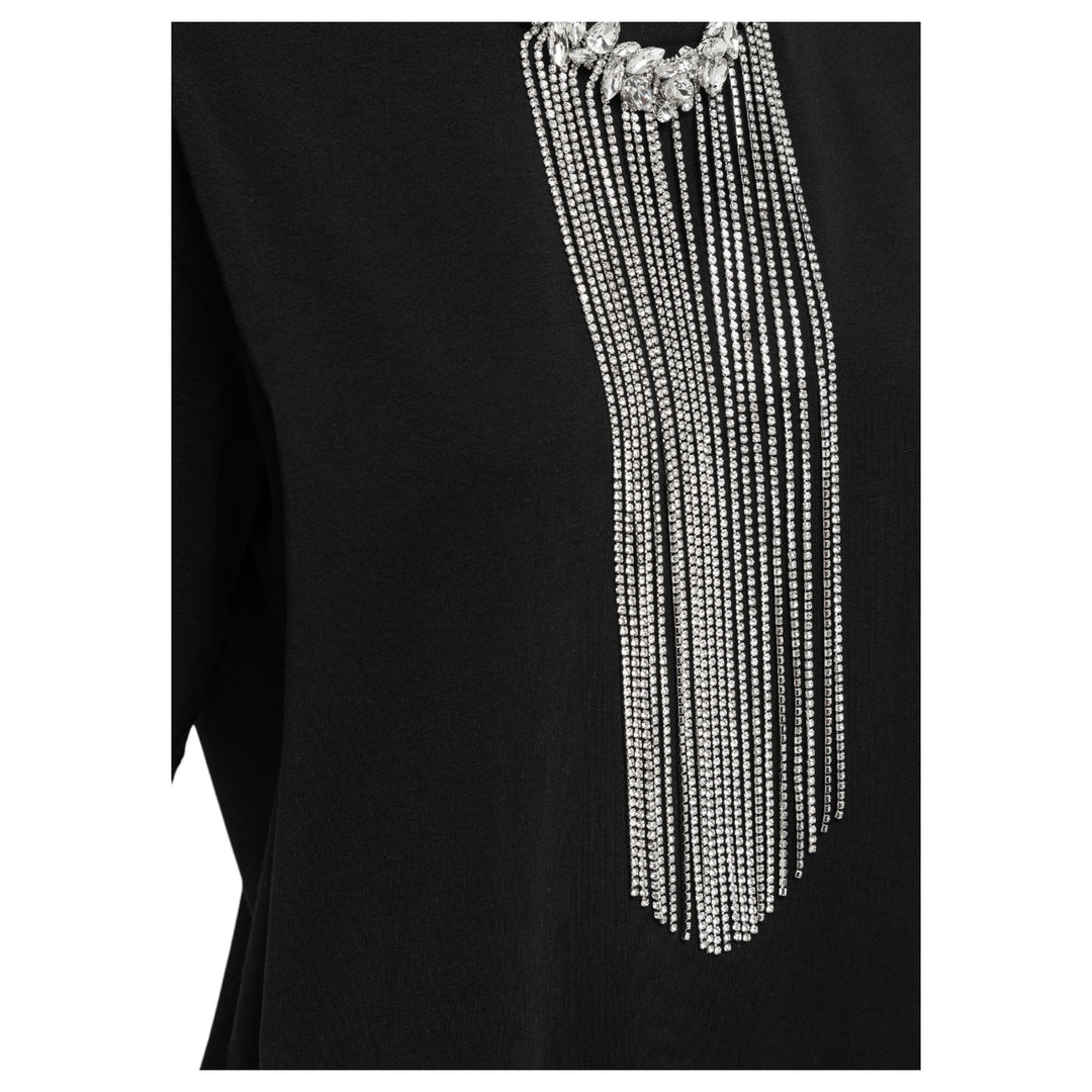T-SHIRT COTONE COLLANA NERO