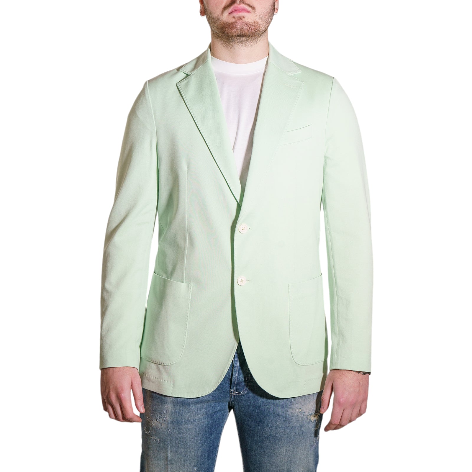 Circolo 1901 Green Scottish Thread Piquet Jacket Men s jacket